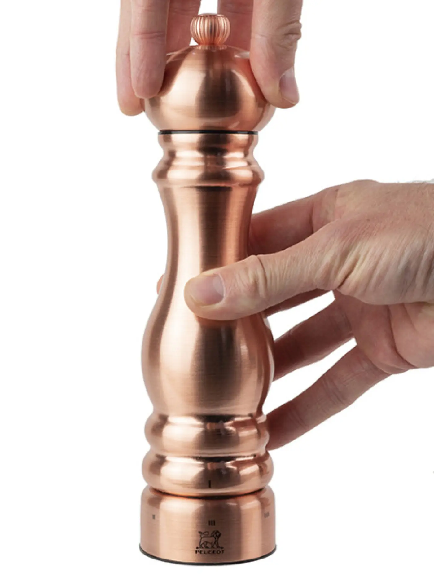 PEUGEOT | Manuelle Salzmühle aus Edelstahl Paris Chef verkupfert, u'Select 22 cm | 